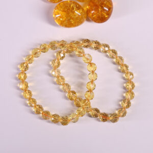 Diamond Cut Citrine Bracelet