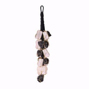Selenite & Black Tourmaline Protection Hanging