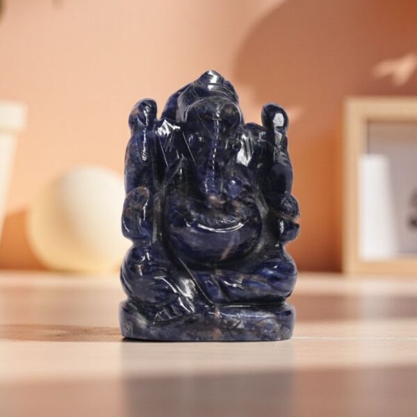 Sodalite Crystal Ganesha Idol